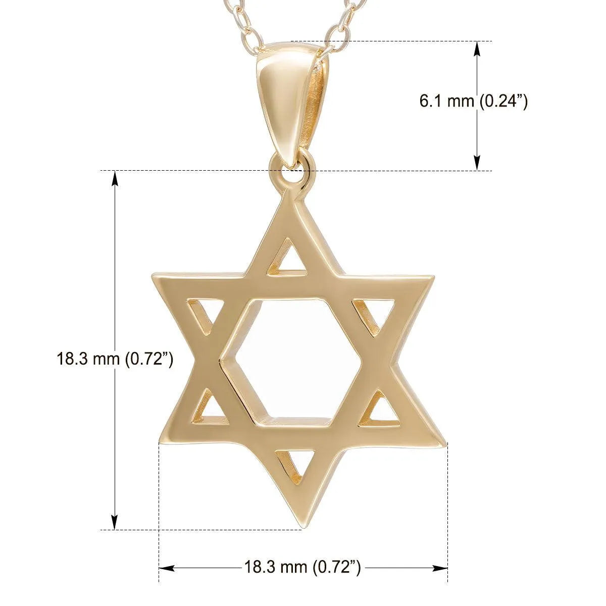 14_white gold star of David necklace - bluewhiteshop