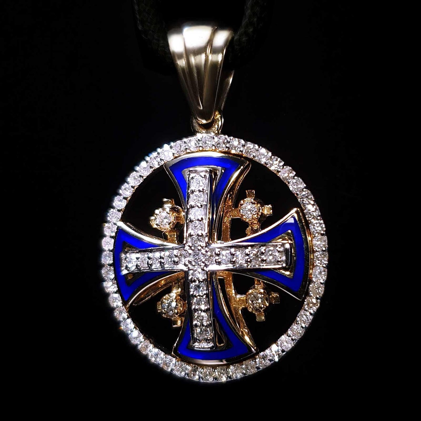14k-gold-jerusalem-cross-round-pendant-with-diamonds-and-blue-enamel-6-22762489577527 - bluewhiteshop