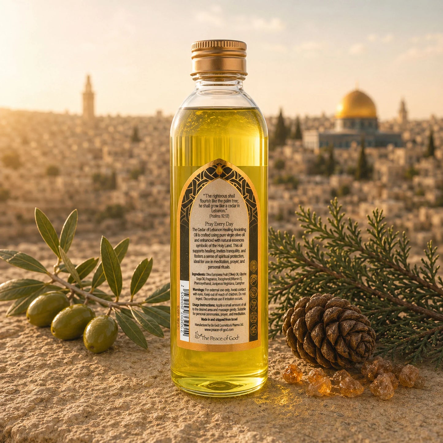 Anointing Oil Cedar of Lebanon 250ml – Strong, Grounding Prayer Oil with a Deep Wood Aroma