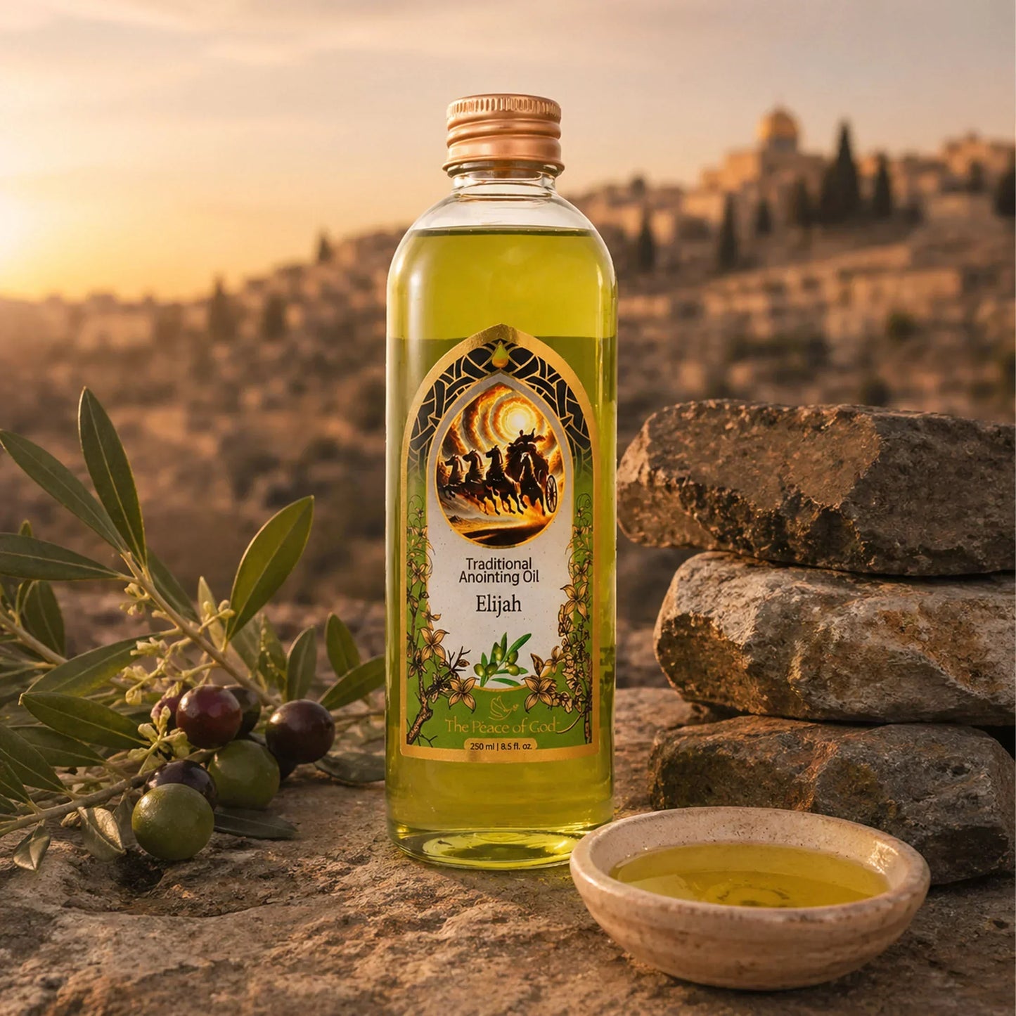 Anointing Oil Elijah 250ml – Strong, Focused Prayer Oil with a Prophetic Character