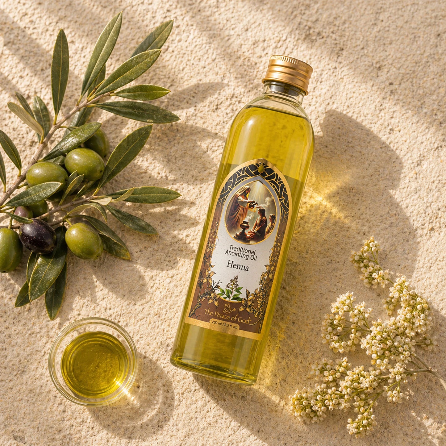 Traditional Anointing Oil Henna, Holy Land gift