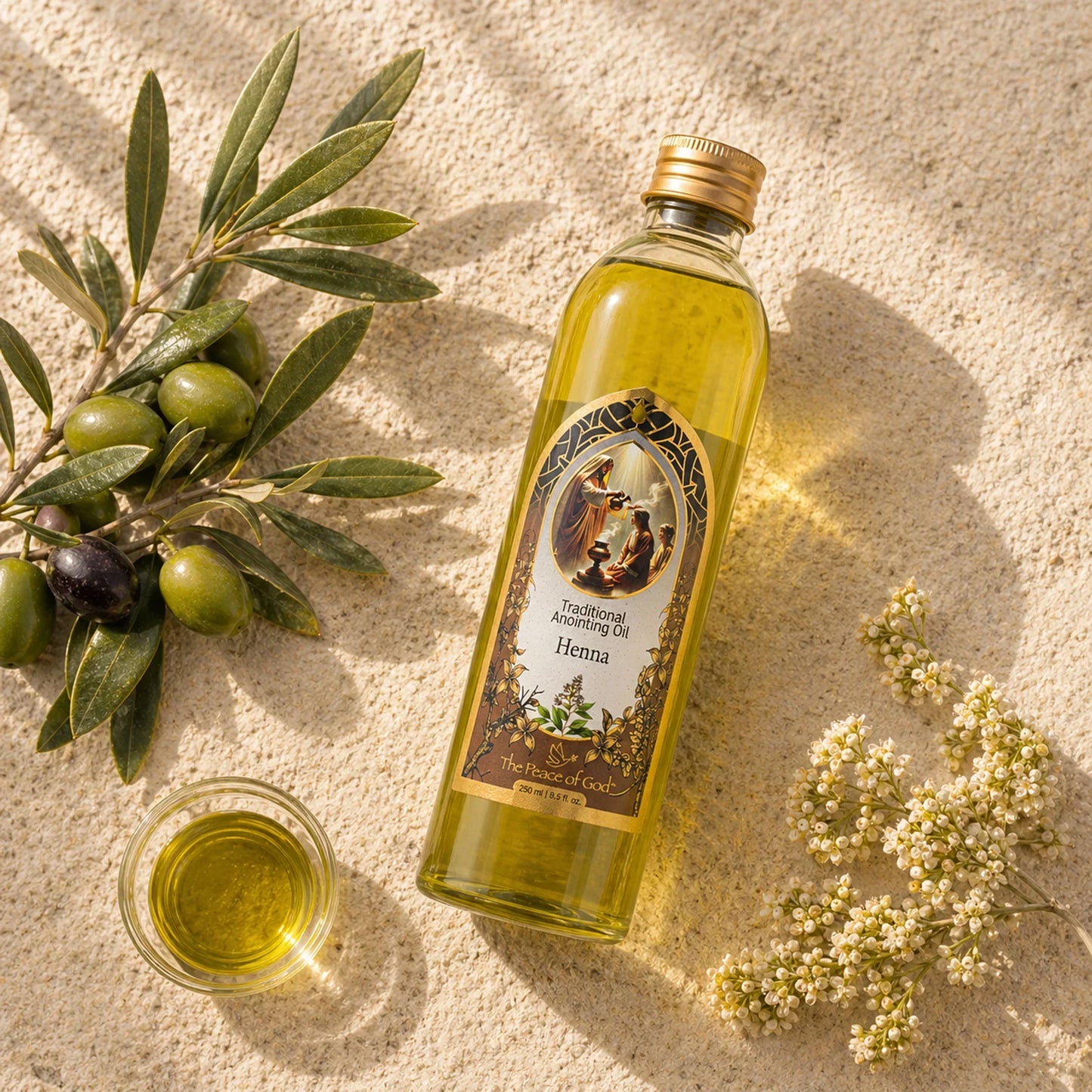 Traditional Anointing Oil Henna, Holy Land gift