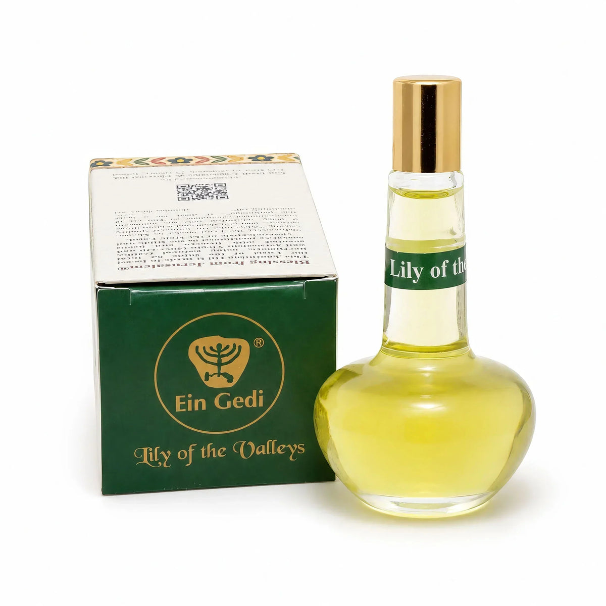 Lily of the Valleys anointing oil box with Blessing from Jerusalem