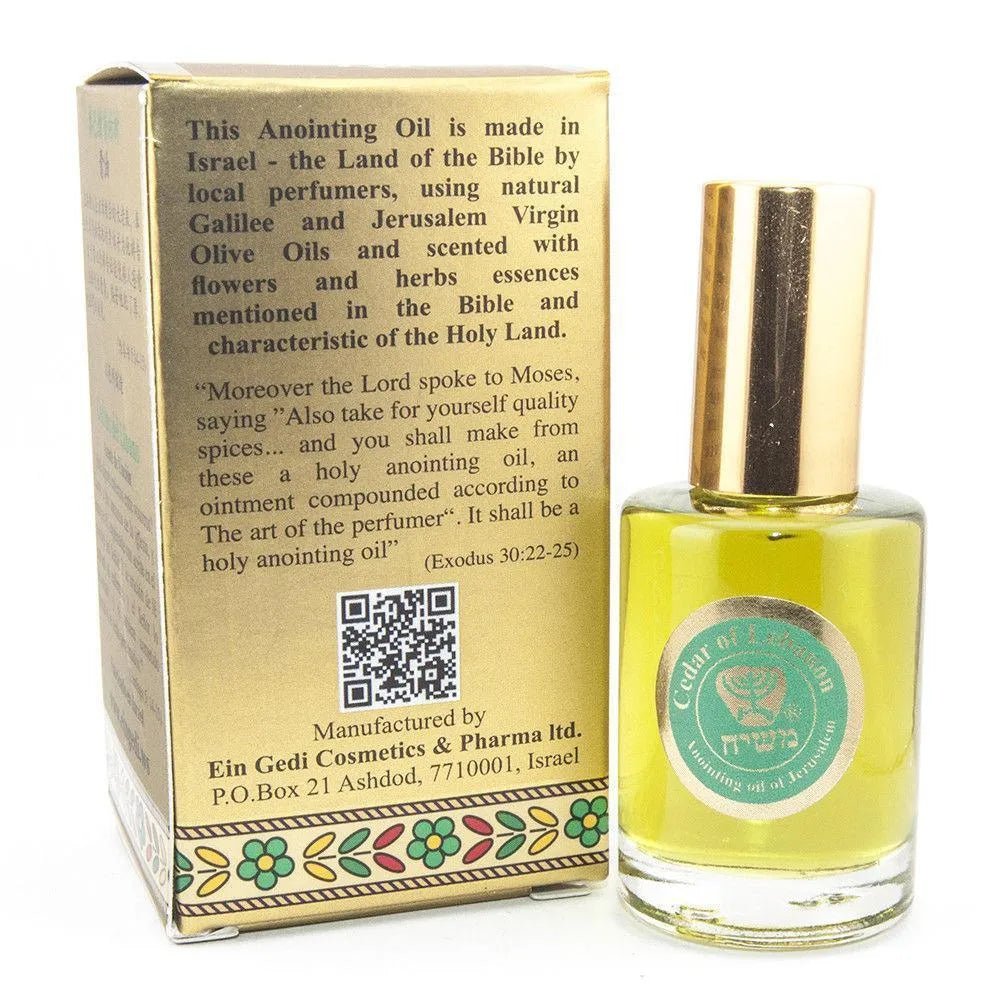 Anointing Oil Cedar of Lebanon Blessing from Jerusalem 0.4 fl.oz by Ein Gedi - bluewhiteshop
