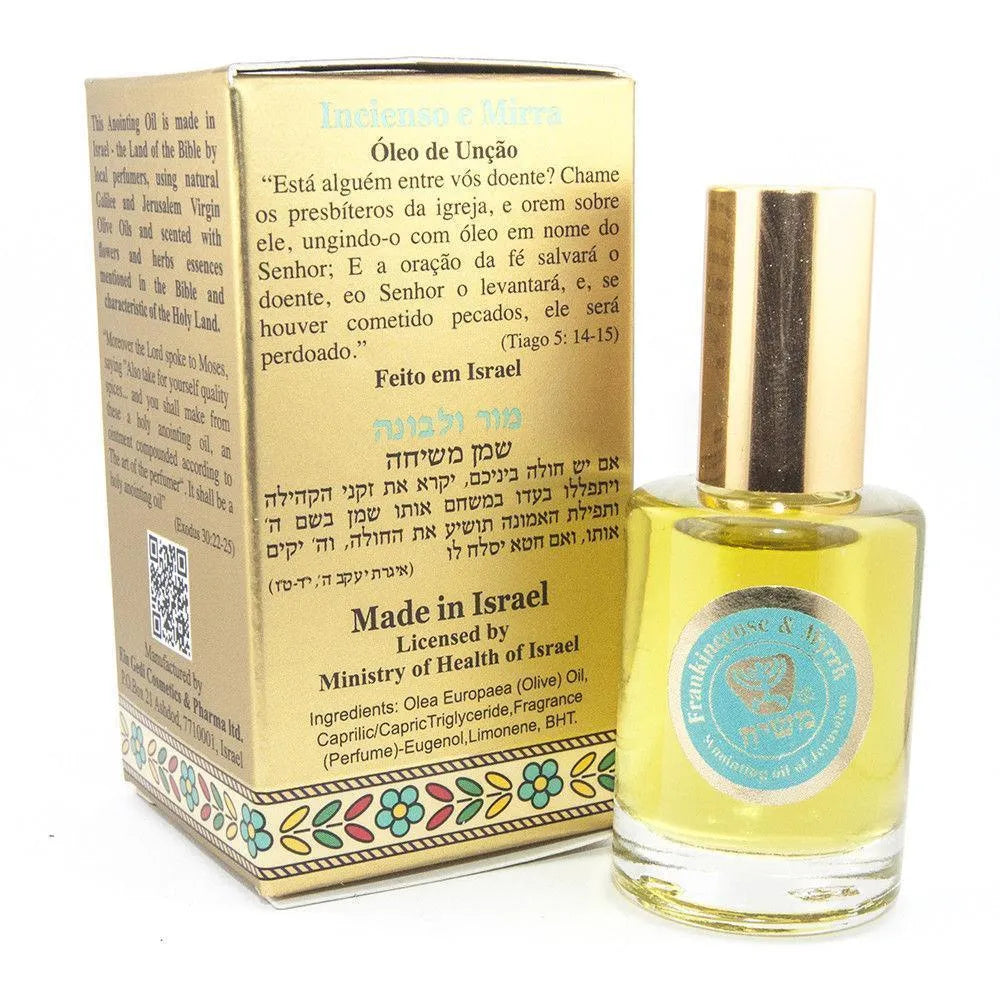 Anointing Oil Frankincense and Myrrh Blessing from Jerusalem 0.4 fl.oz by Ein Gedi - bluewhiteshop