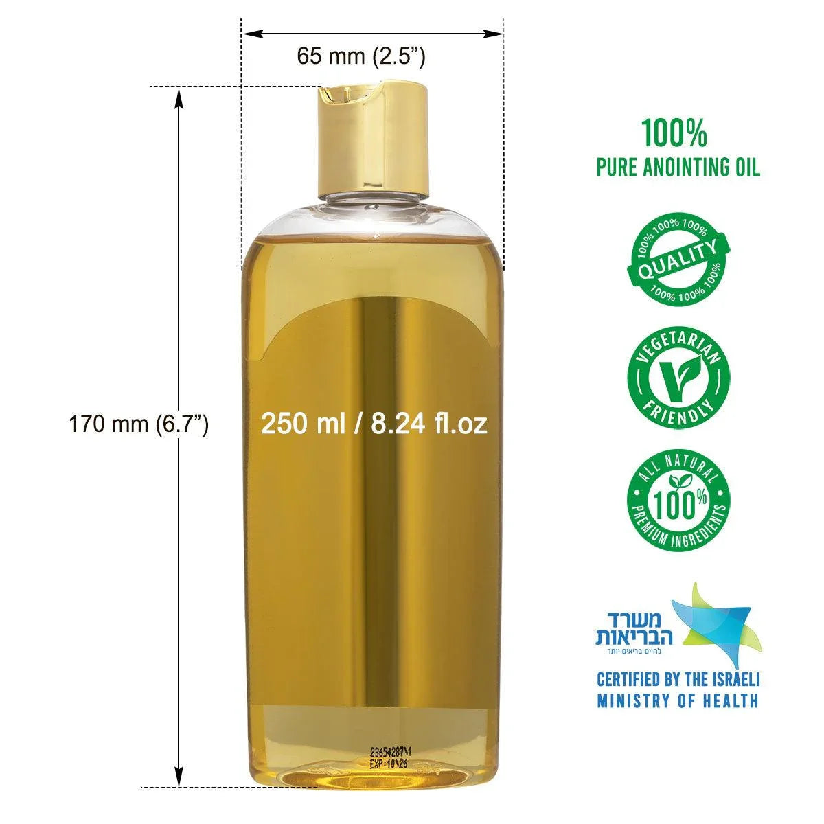 Anointing Oil Rose of Sharon 250ml - bluewhiteshop