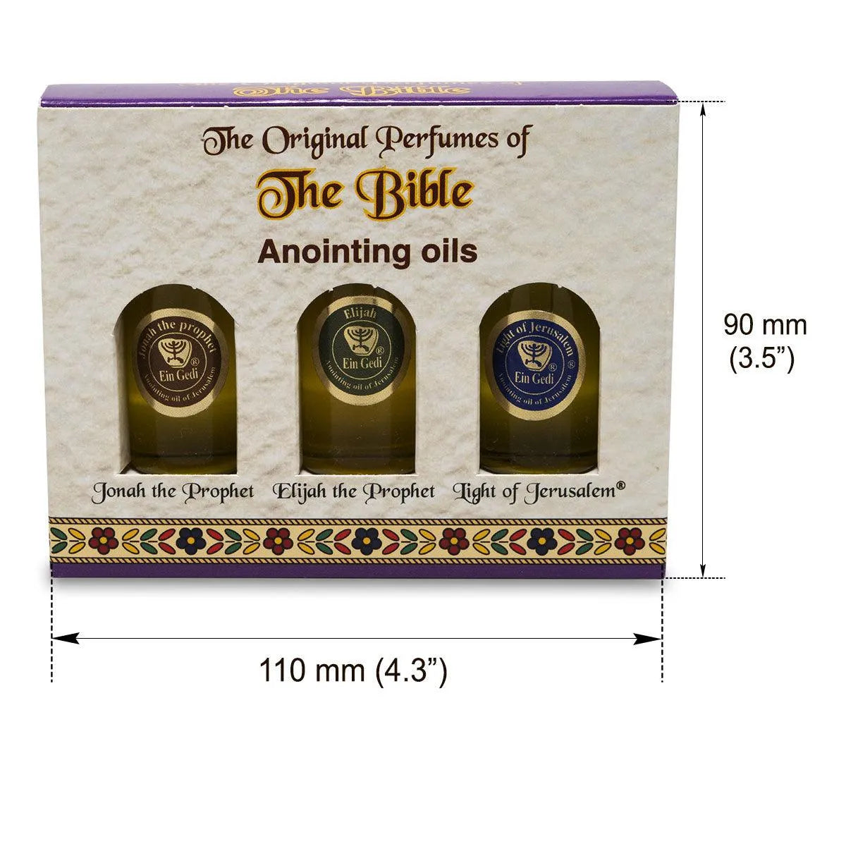 Anointing Oils Set: Jonah the Prophet, Elijah, Light of Jerusalem - bluewhiteshop