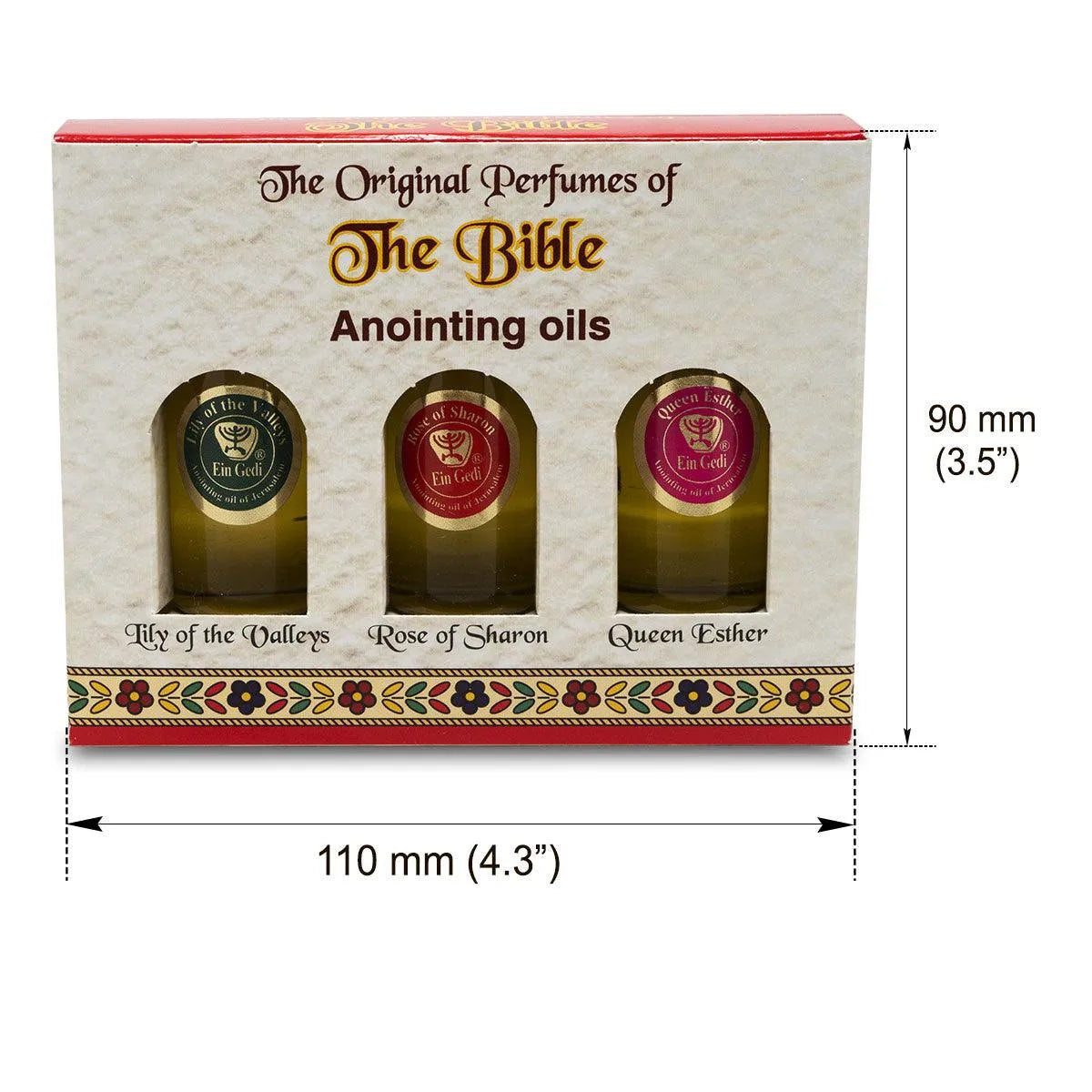 Anointing Oils Set: Lily of the Valleys, Rose of Sharon, Queen Esther - bluewhiteshop