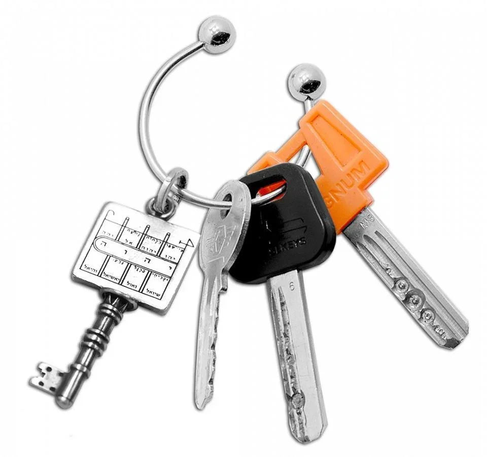 Keychain with King Solomon Paths Clearing Seal - bluewhiteshop
