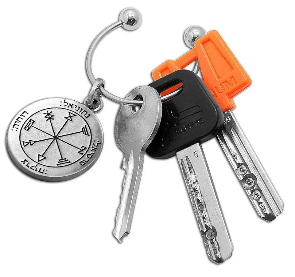 Keychain with King Solomon Profusion Seal - bluewhiteshop