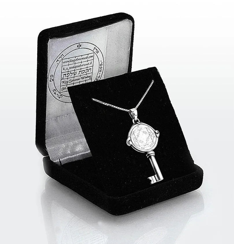 King Solomon Seal - Victorious | Pendant Key | Kabbalah Amulet - bluewhiteshop