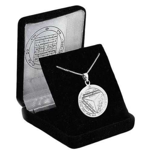 King Solomon The Seventh Seal of Saturn Pendant to Fascinate others through the Speech - bluewhiteshop