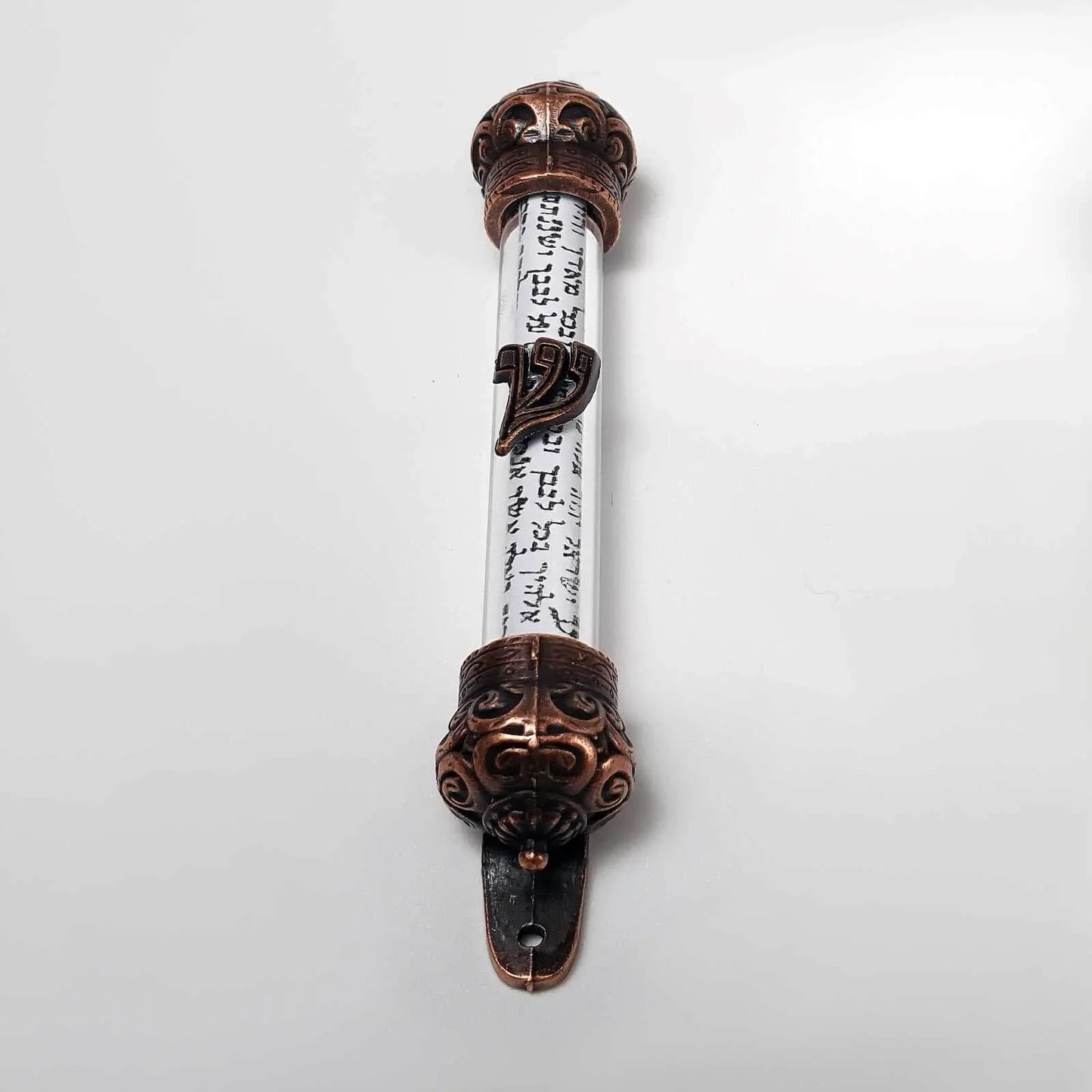 Set of 3 Glass Door Mezuzahs with NON Kosher Scroll 4.4 inch - bluewhiteshop