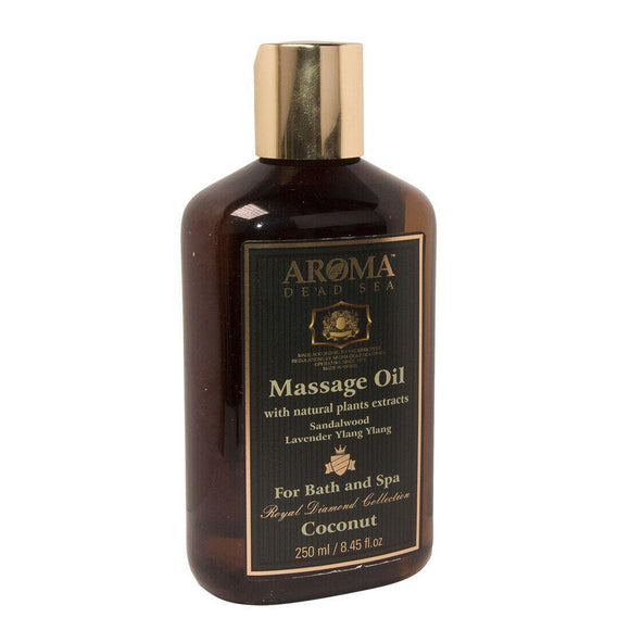 100% Natural Body & Massage Oil Coconut Aroma Dead Sea Minerals 8.4fl.oz/250ml - bluewhiteshop