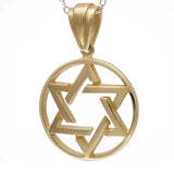 14KYellowGoldInterlockingStarofDavidRoundPendant_2 - bluewhiteshop