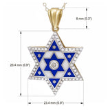 14_goldStarofDavidNecklacewithDiamondsandEnamelsize - bluewhiteshop