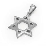 14_white gold star of David necklace - bluewhiteshop