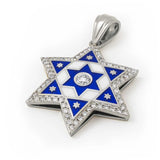 14_whitegoldStarofDavidNecklacewithDiamondsandblueEnamel - bluewhiteshop