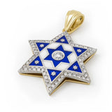 14_yellowgoldStarofDavidNecklacewithDiamondsandblueEnamel - bluewhiteshop