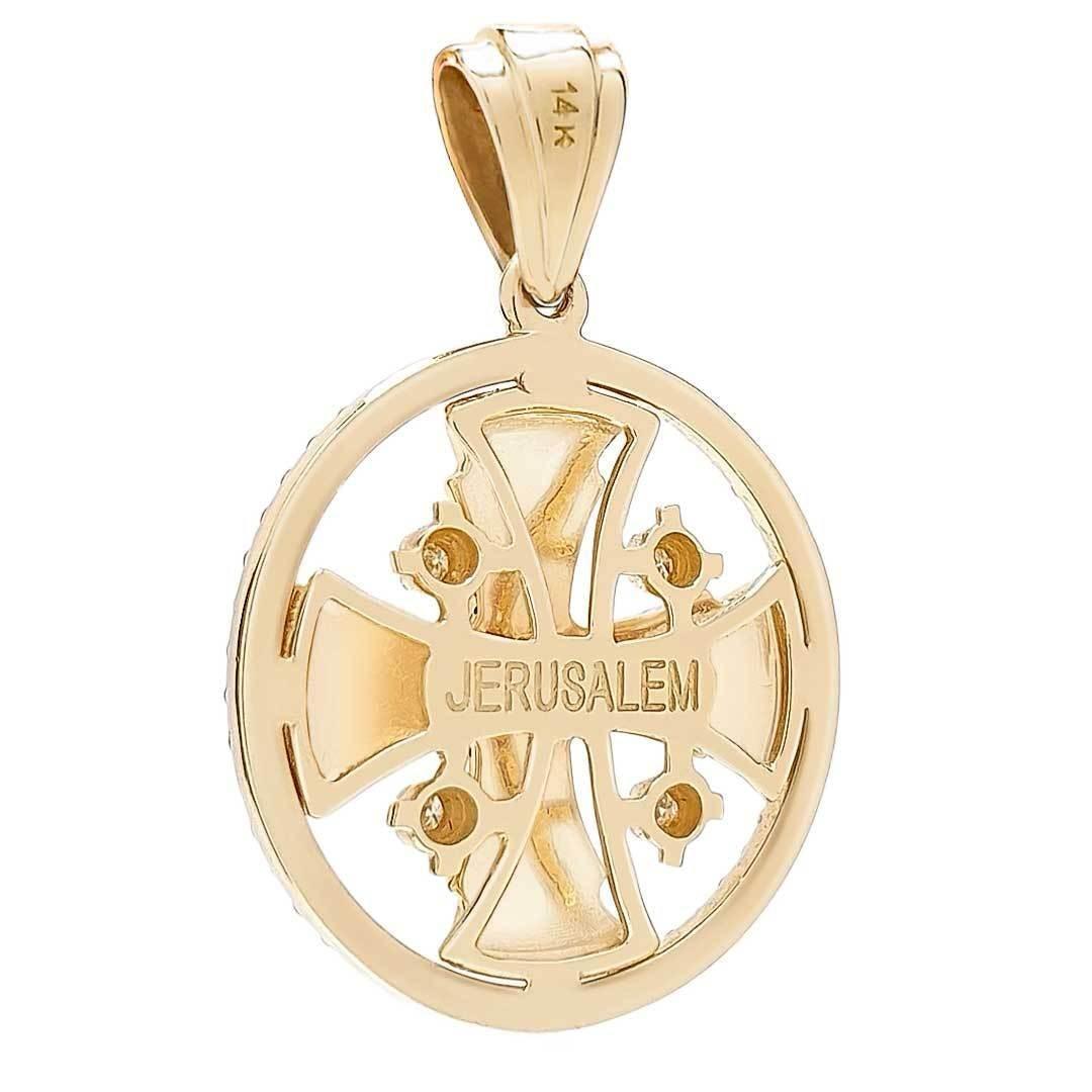 14k-gold-diamond-circle-necklaces-jerusalem-cross-6-variants-of-color-4-22813790732343 - bluewhiteshop