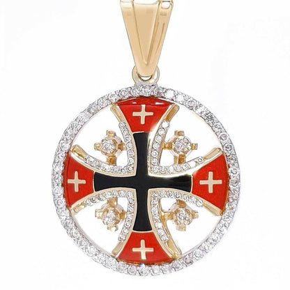 14k-gold-diamond-circle-necklaces-jerusalem-cross-6-variants-of-color-7-22813790994487 - bluewhiteshop