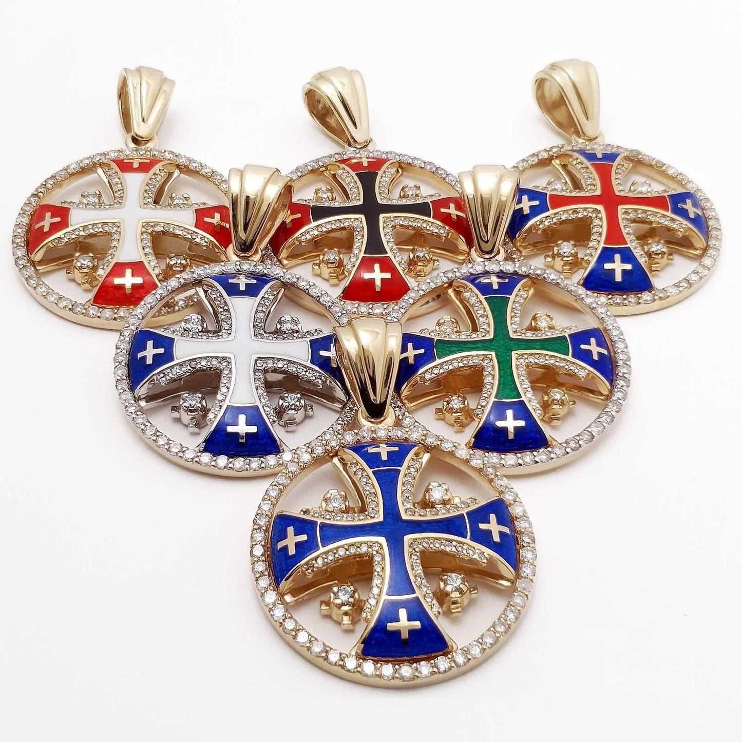 14k-gold-diamond-circle-necklaces-jerusalem-cross-6-variants-of-color-9-22763016355895 - bluewhiteshop