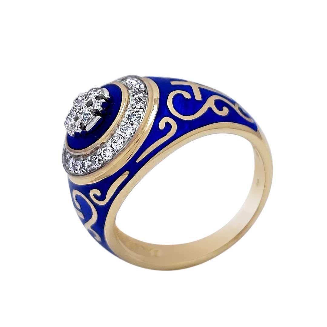 Blue hot sale signet ring