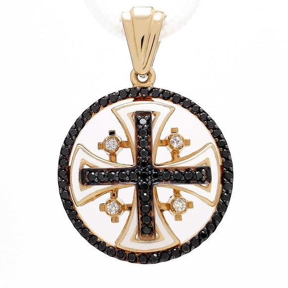 14kt Yellow Gold Jerusalem Cross Pendant Necklace | Ross-Simons