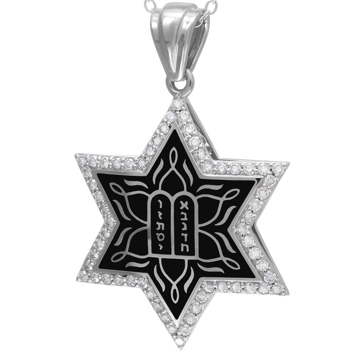 black star of david pendant