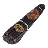 33 Jerusalem Black Candles Beeswax Blessed in the Church of Holy Sepulcher 27cm - bluewhiteshop