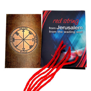 5 Red String Bracelets blessed in Jerusalem with King Solomon Profusion Seal Amulet - bluewhiteshop