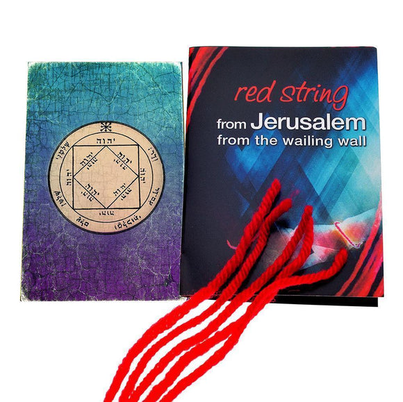 5 Red String Bracelets blessed in Jerusalem with King Solomon Wishes Seal - bluewhiteshop