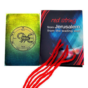 5 Red String Bracelets blessed in Jerusalem with Recuperation Seal Amulet - bluewhiteshop