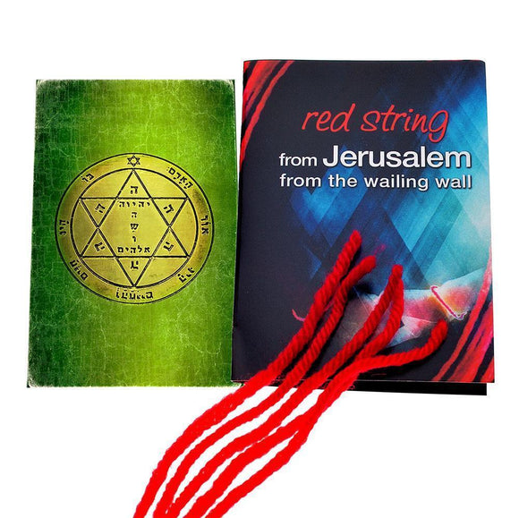 5 Red Strings blessed in Jerusalem & King Solomon Health Amulet - bluewhiteshop