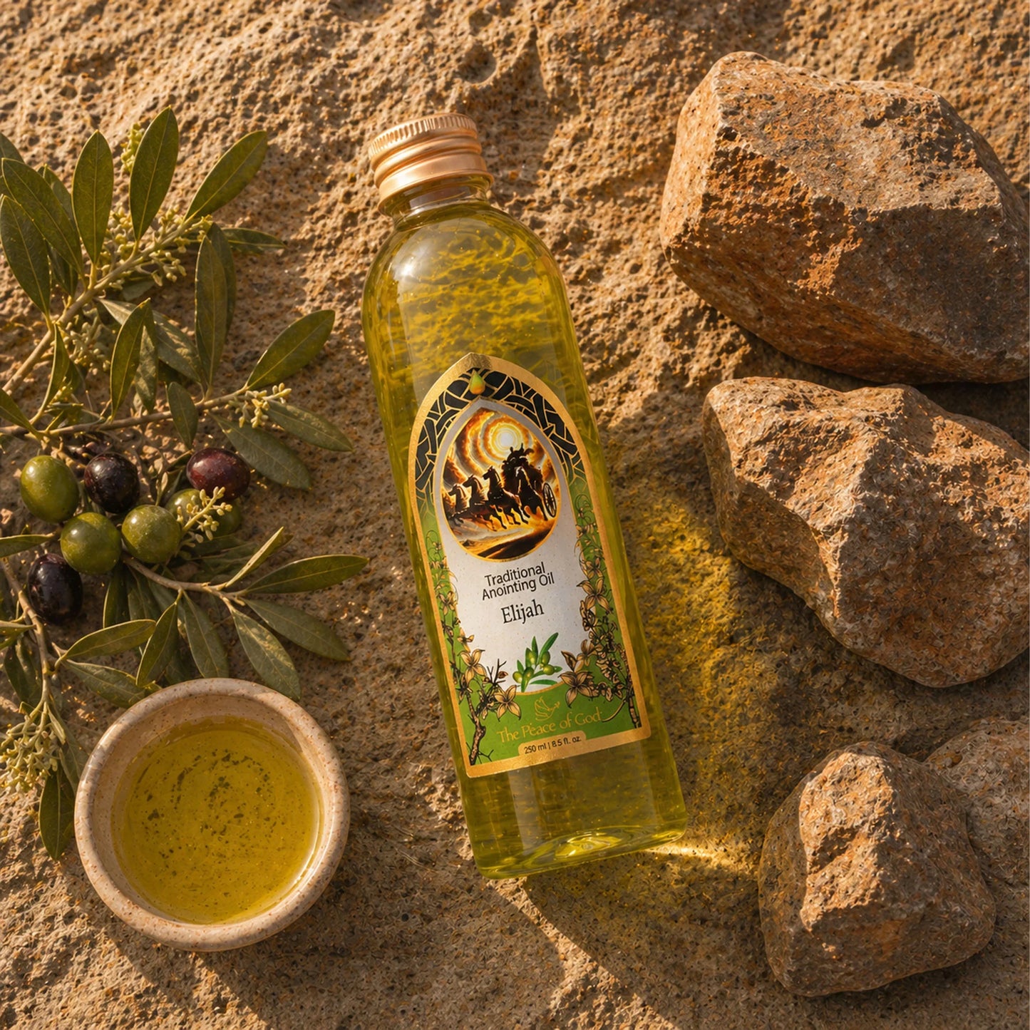 Anointing Oil Elijah 250ml – Strong, Focused Prayer Oil with a Prophetic Character
