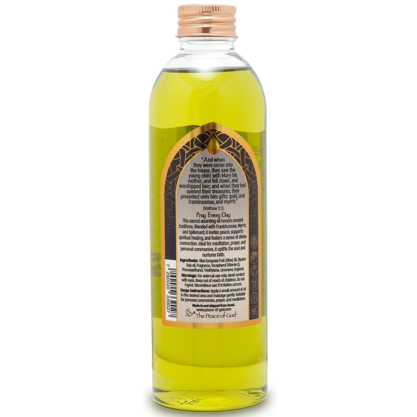 Anointing Oil Frankincense, Myrrh and Spikenard 250ml – Rich, Layered Prayer Oil with a Deep Sacred Blend