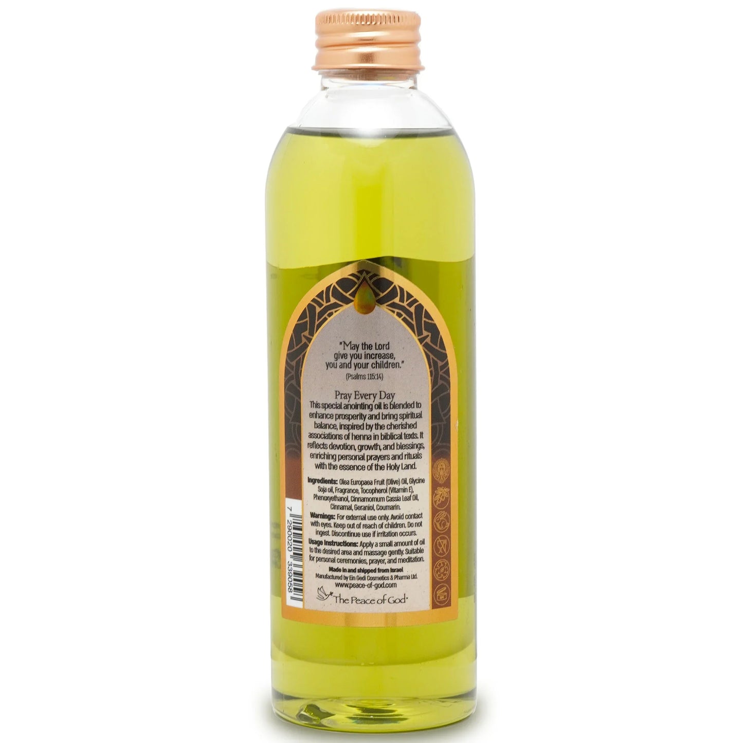 Holy Land anointing oil for prosperity & spiritual balance, inspired by biblical texts, made in Israel