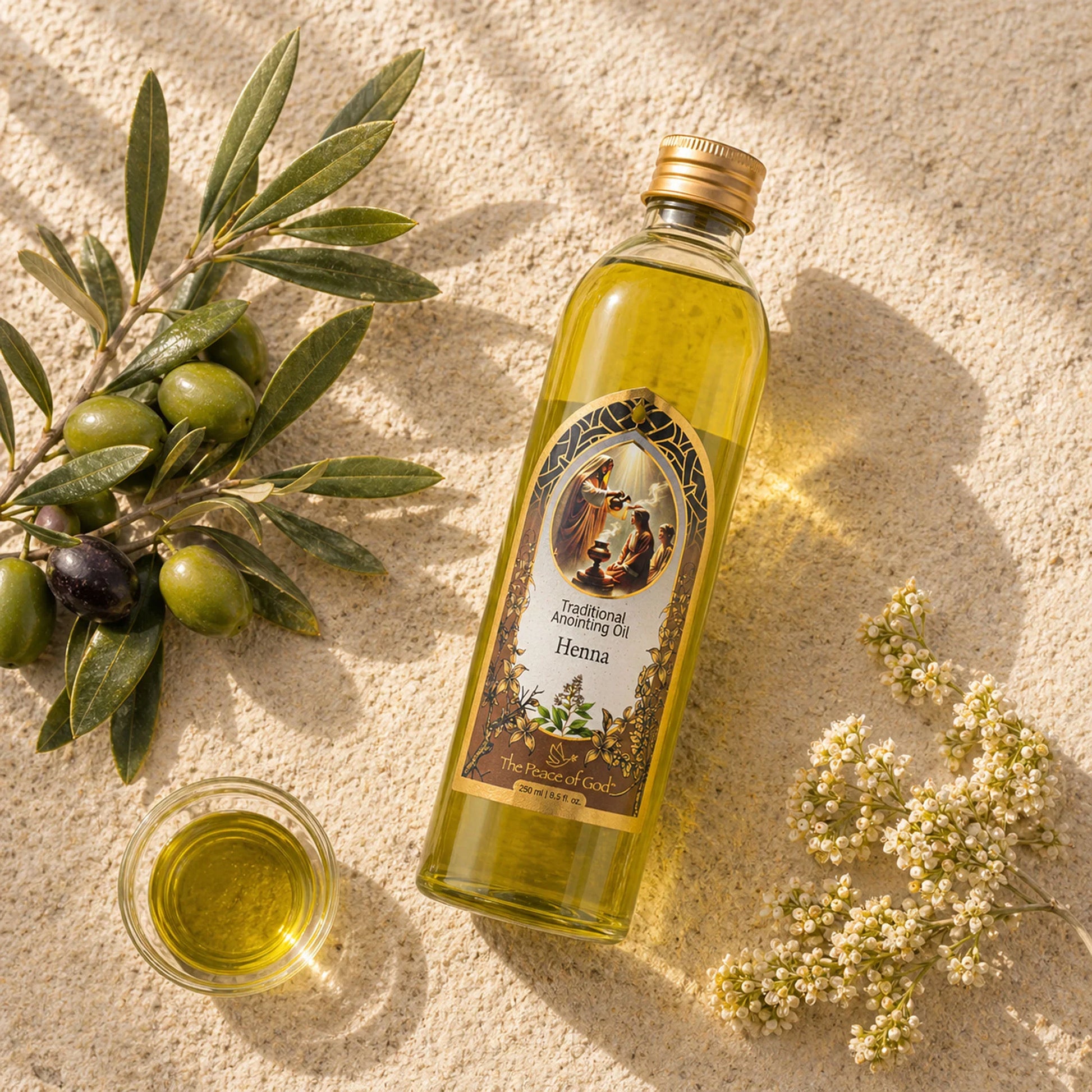 Traditional Anointing Oil Henna, Holy Land gift