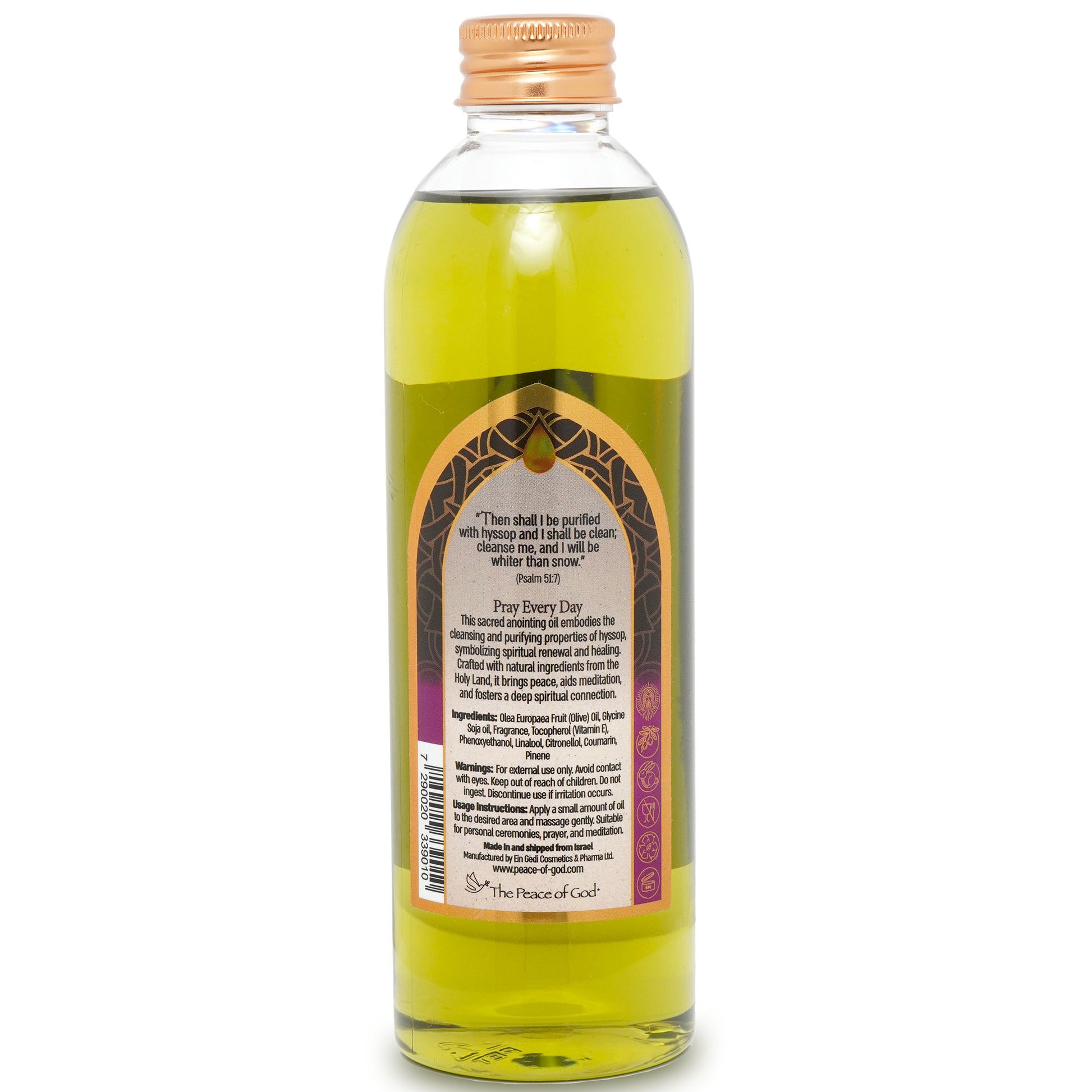 Anointing Oil Hyssop 250ml – Fresh, Cleansing Prayer Oil with a Clear Herbal Note