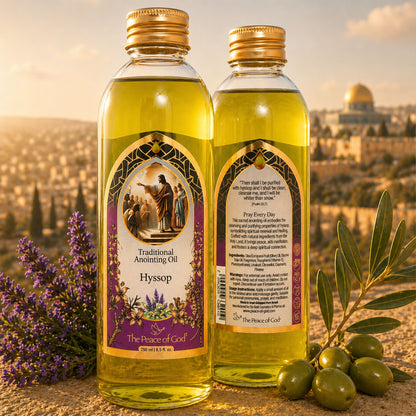 Anointing Oil Hyssop 250ml – Fresh, Cleansing Prayer Oil with a Clear Herbal Note