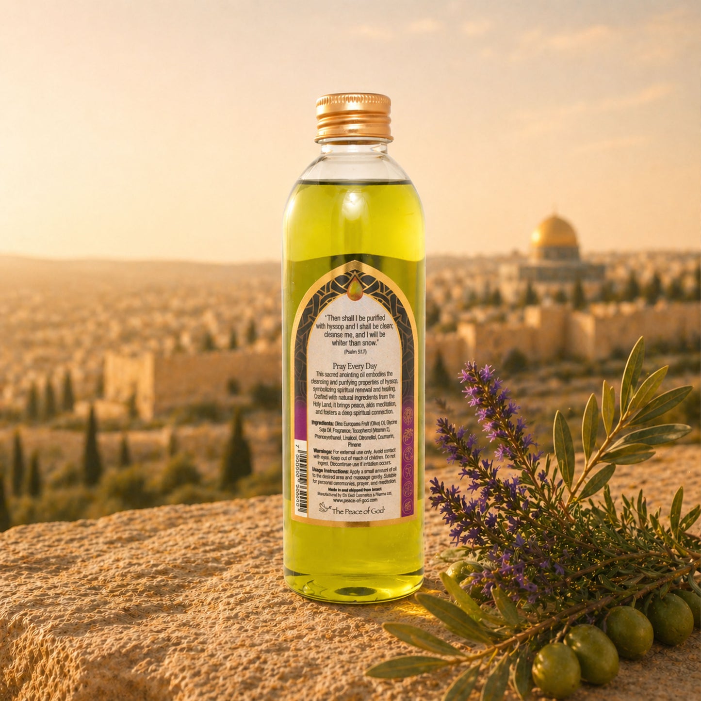 Anointing Oil Hyssop 250ml – Fresh, Cleansing Prayer Oil with a Clear Herbal Note