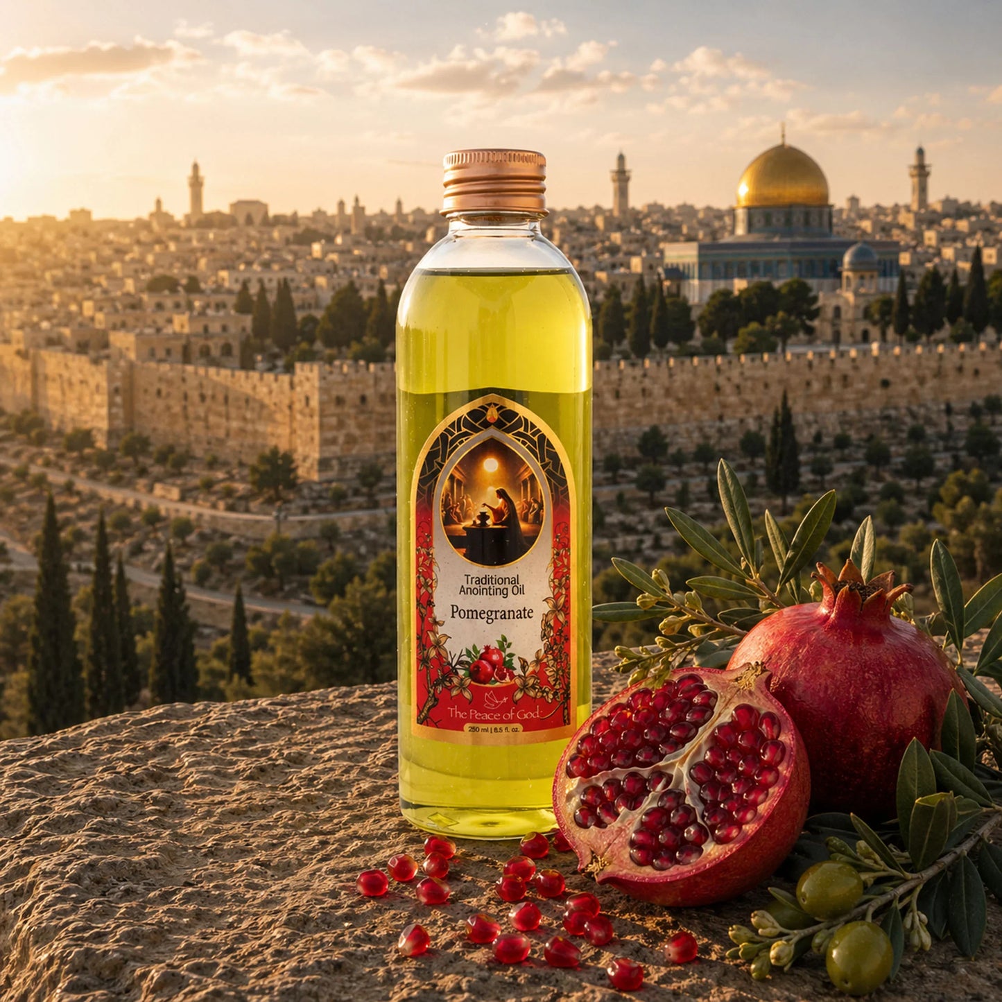Anointing Oil Pomegranate 250ml – Deep, Warm Prayer Oil with a Rich Biblical Symbolism