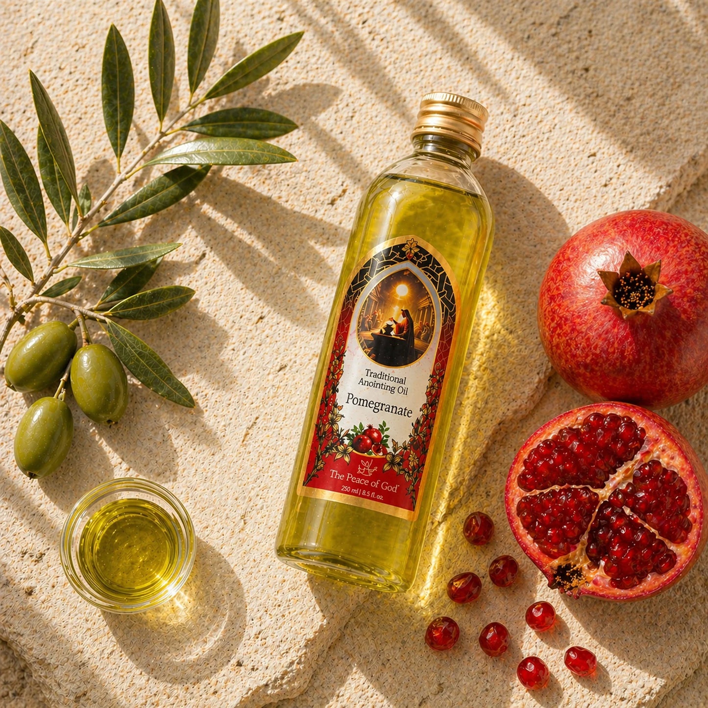 Anointing Oil Pomegranate 250ml – Deep, Warm Prayer Oil with a Rich Biblical Symbolism