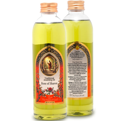 Rose of Sharon Traditional Anointing Oil from Holy Land, 250ml, for prayer and spiritual healing