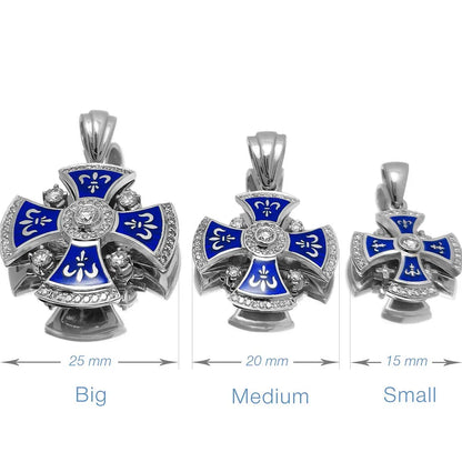 Diamond Jerusalem Cross 14K White Gold 