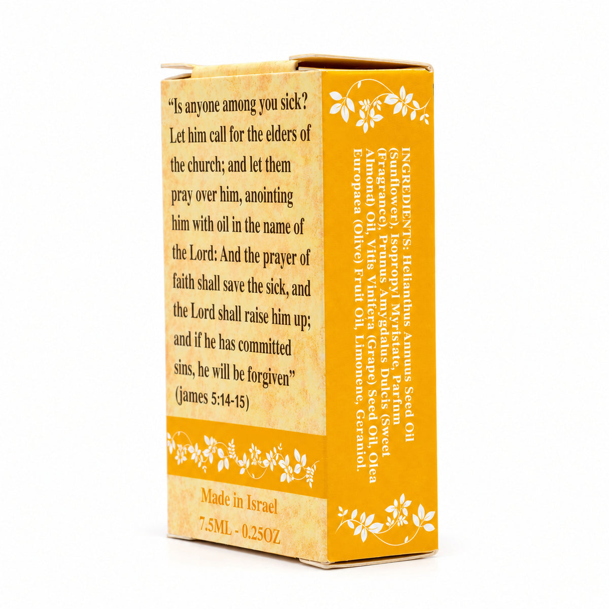 Side view of Frankincense anointing oil gift box