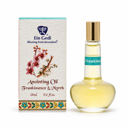Frankincense and Myrrh anointing oil from Jerusalem by Ein Gedi with gift box