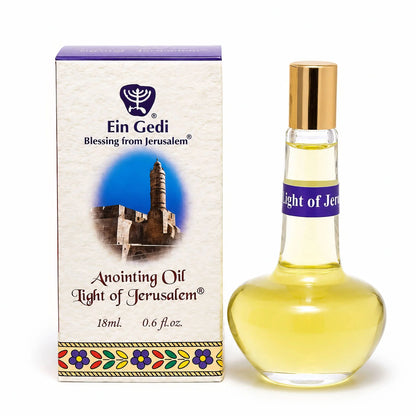 Light of Jerusalem anointing oil by Ein Gedi with 18 ml bottle and gift box