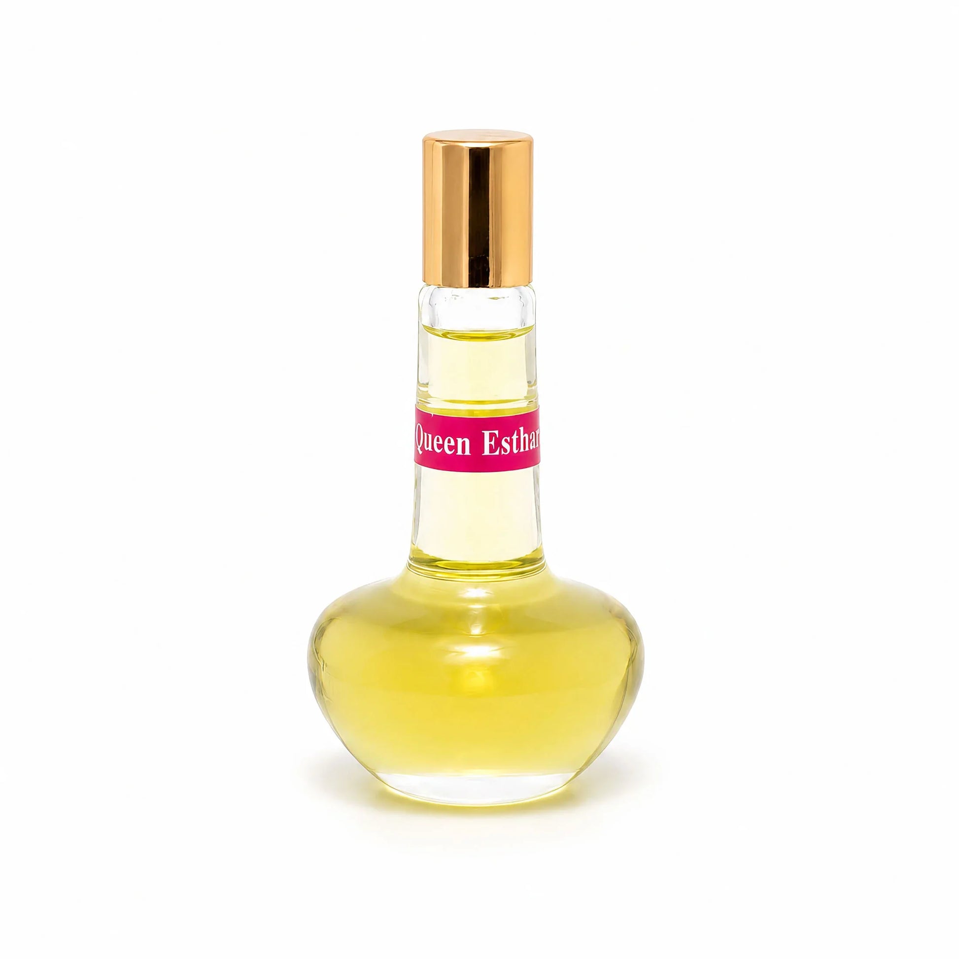 Queen Esther anointing oil bottle with golden cap, 18 ml