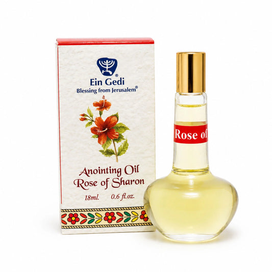 Rose of Sharon anointing oil by Ein Gedi with 18 ml bottle and gift box